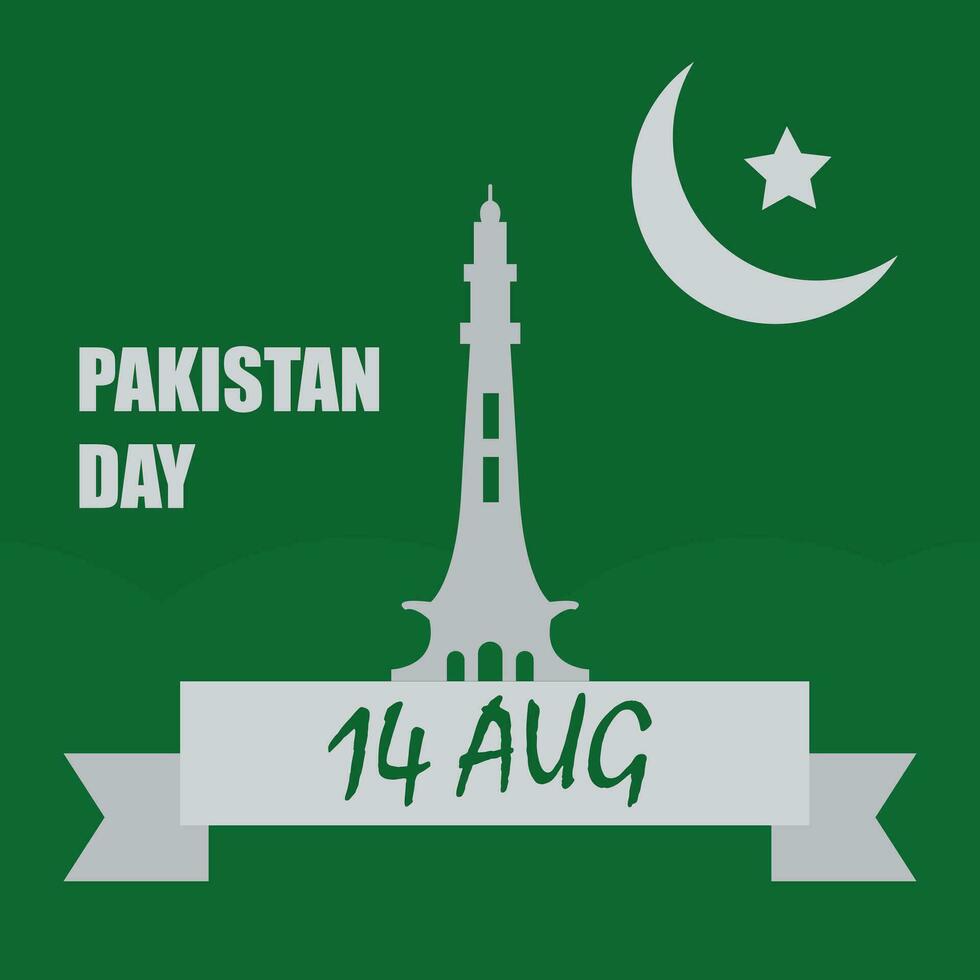 Pakistán día vector diseño