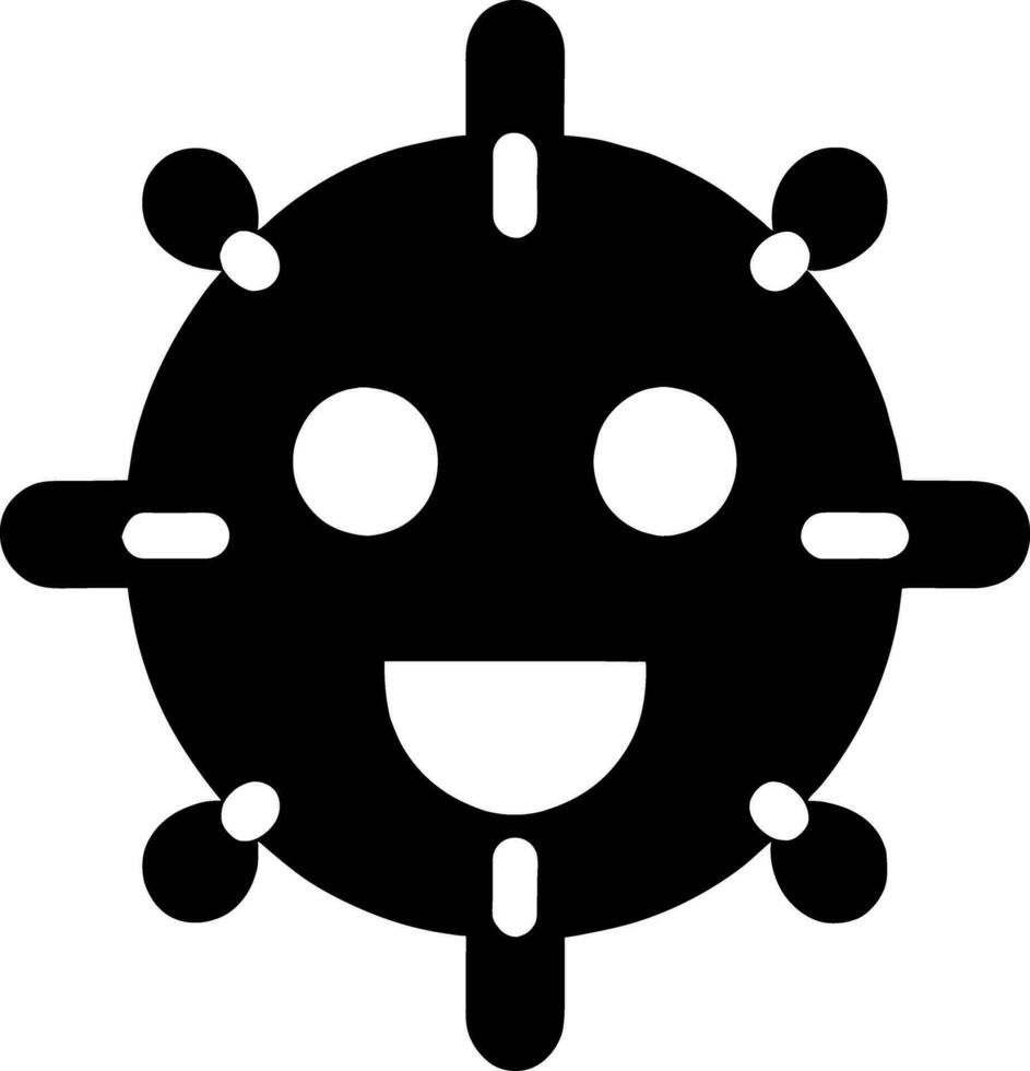 vector illustration of virus cartoon