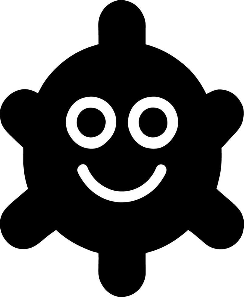 vector illustration of virus cartoon