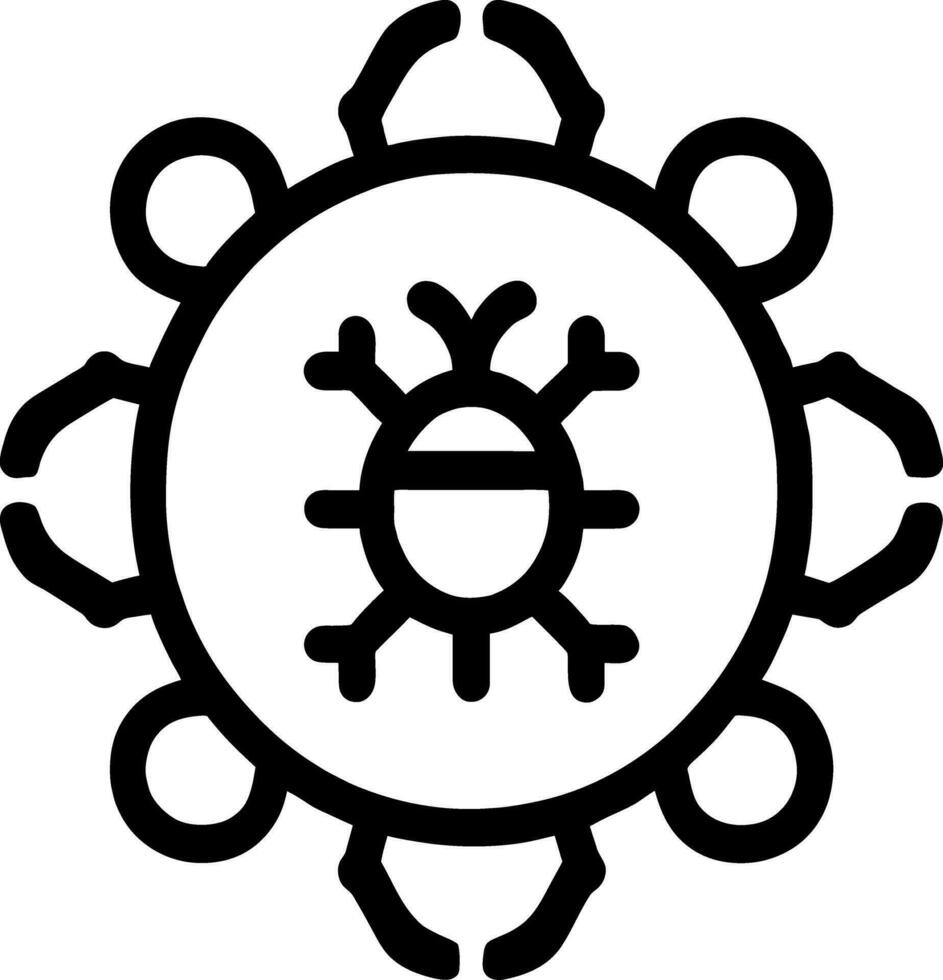 vector illustration of virus cartoon