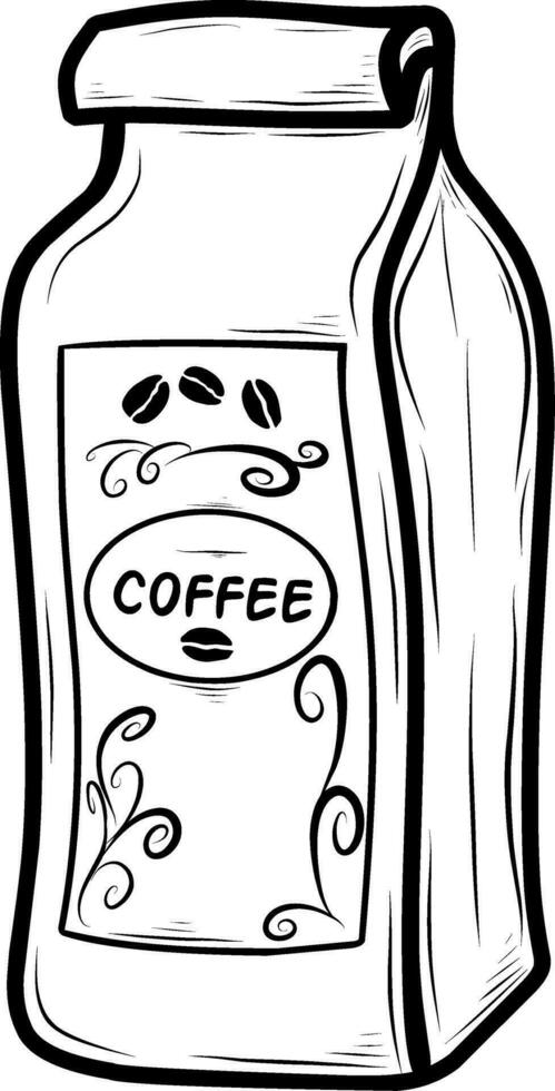 coffee packaging cartoon vector