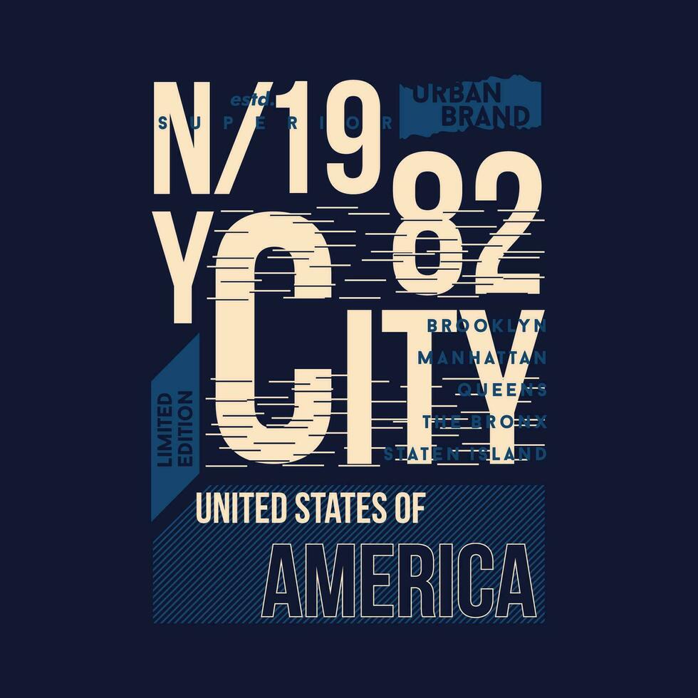 nuevo York ciudad gráfico tipografía, vector t camisa diseño, ilustración, bueno para casual activo