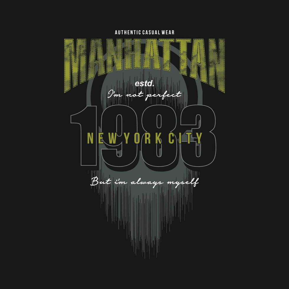 Manhattan resumen gráfico, tipografía vector, t camisa diseño ilustración, bueno para Listo imprimir, y otro utilizar vector