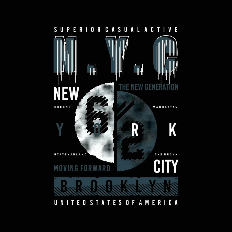 brooklyn new york typography graphic design, for t shirt prints, vector illustration