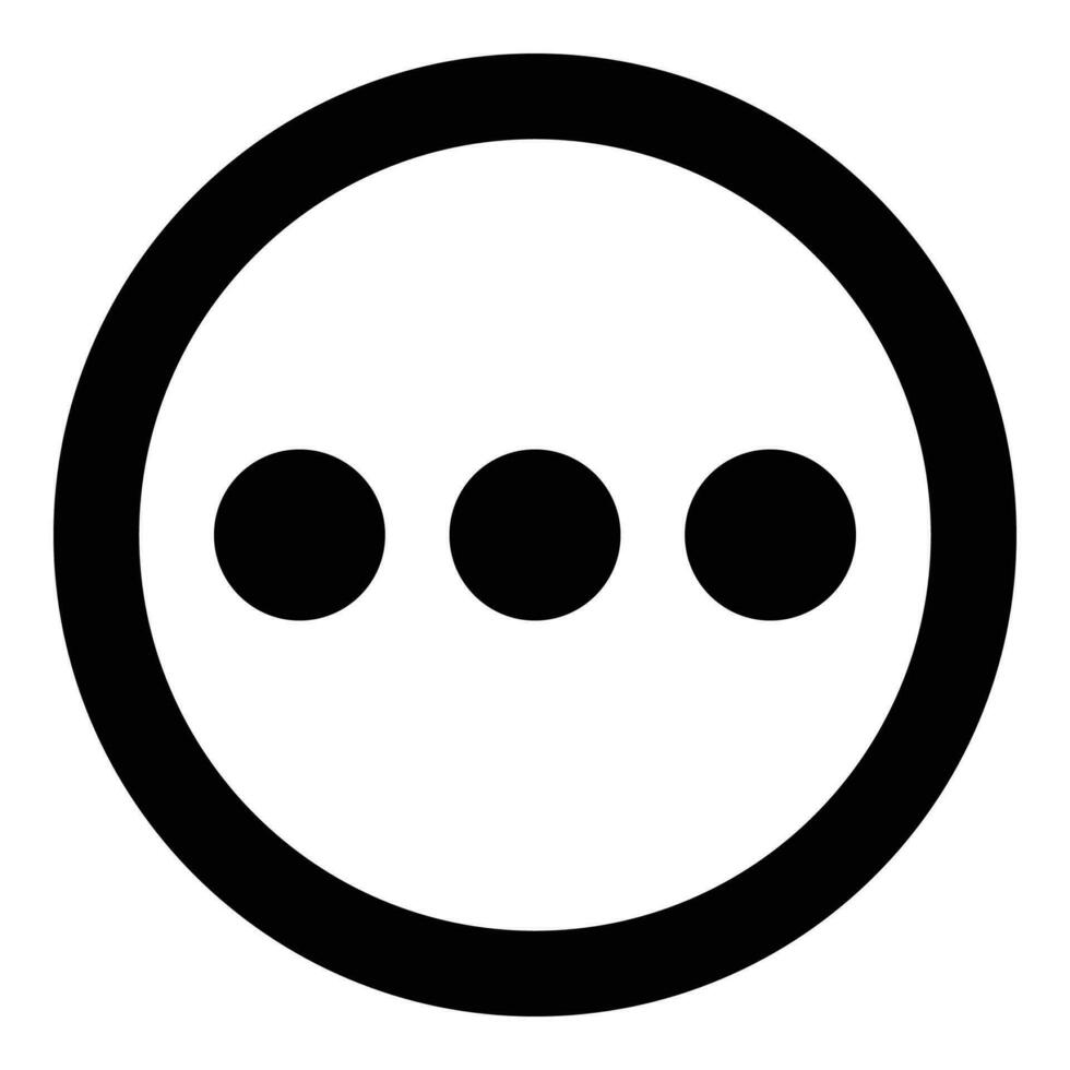three dots icon vector