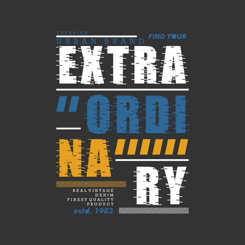 extra ordinario letras tipografía vector, resumen gráfico, ilustración, para impresión t camisa vector