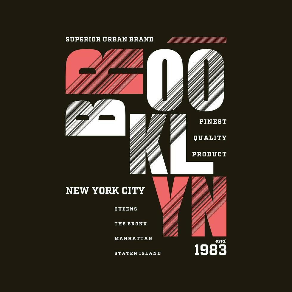 brooklyn lettering abstrac graphic, typography design, fashion t shirt, vector illustration