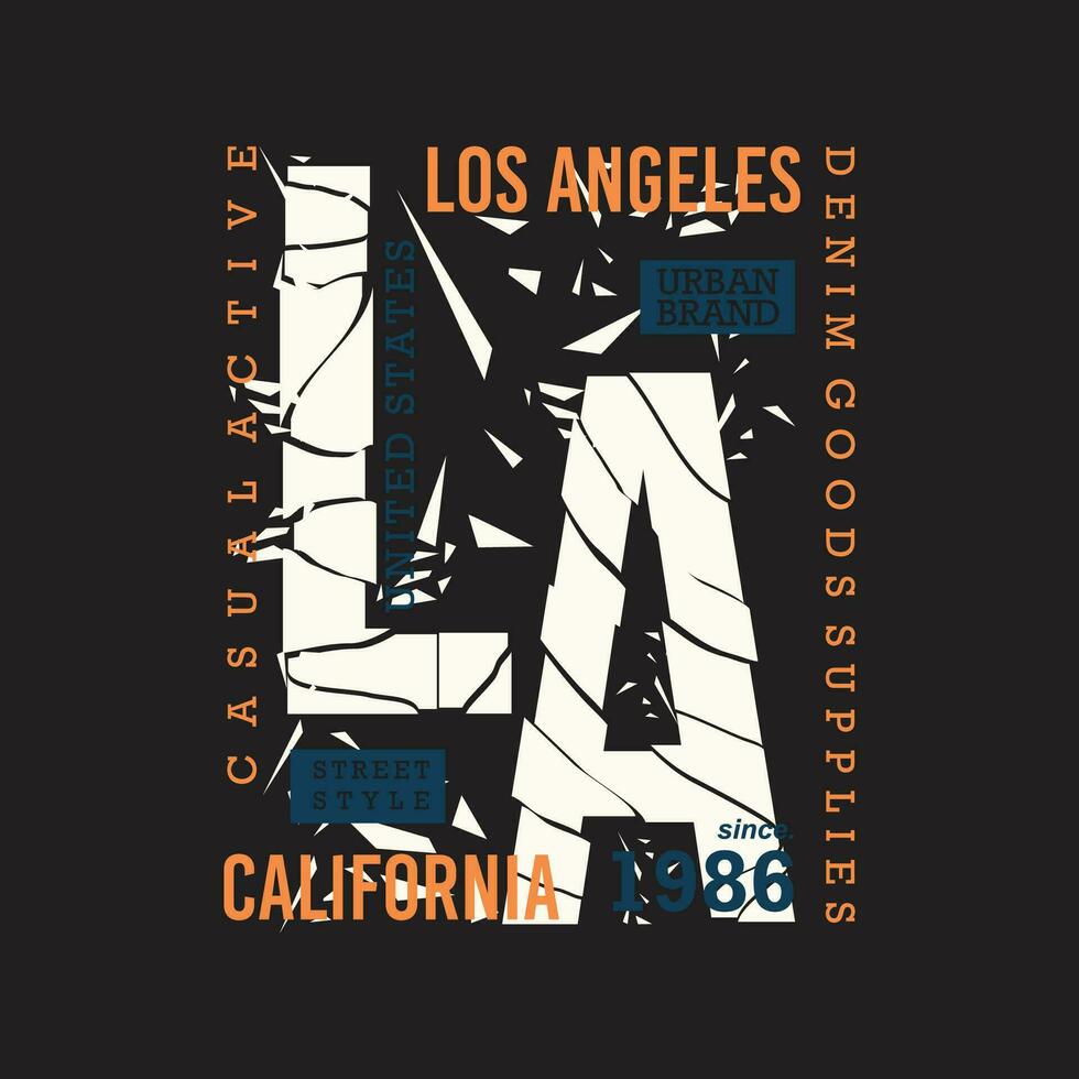 los angeles letras tipografía vector, resumen gráfico, ilustración, para impresión t camisa vector