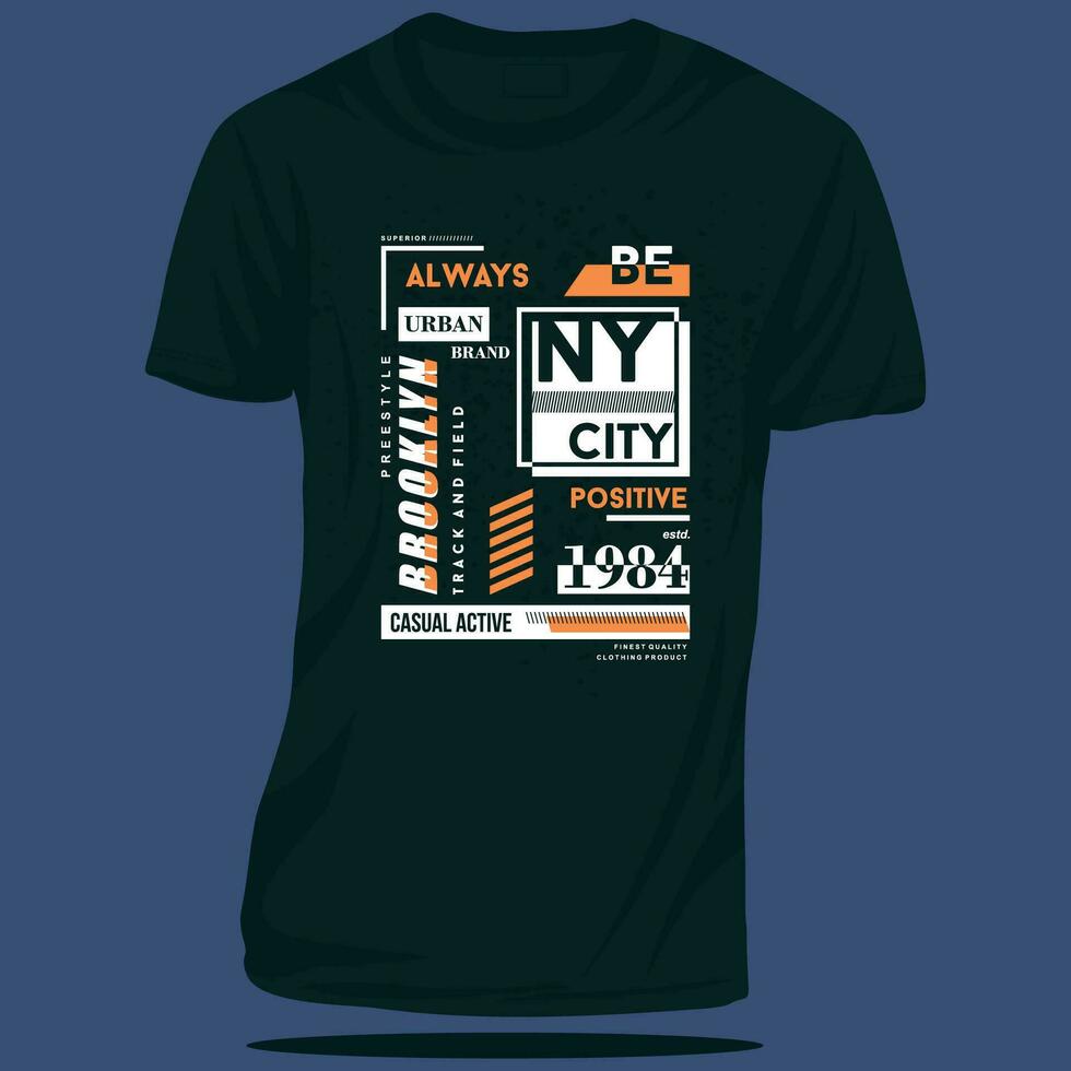 brooklyn new york city text frame graphic, typography design, fashion t shirt, vector illustration