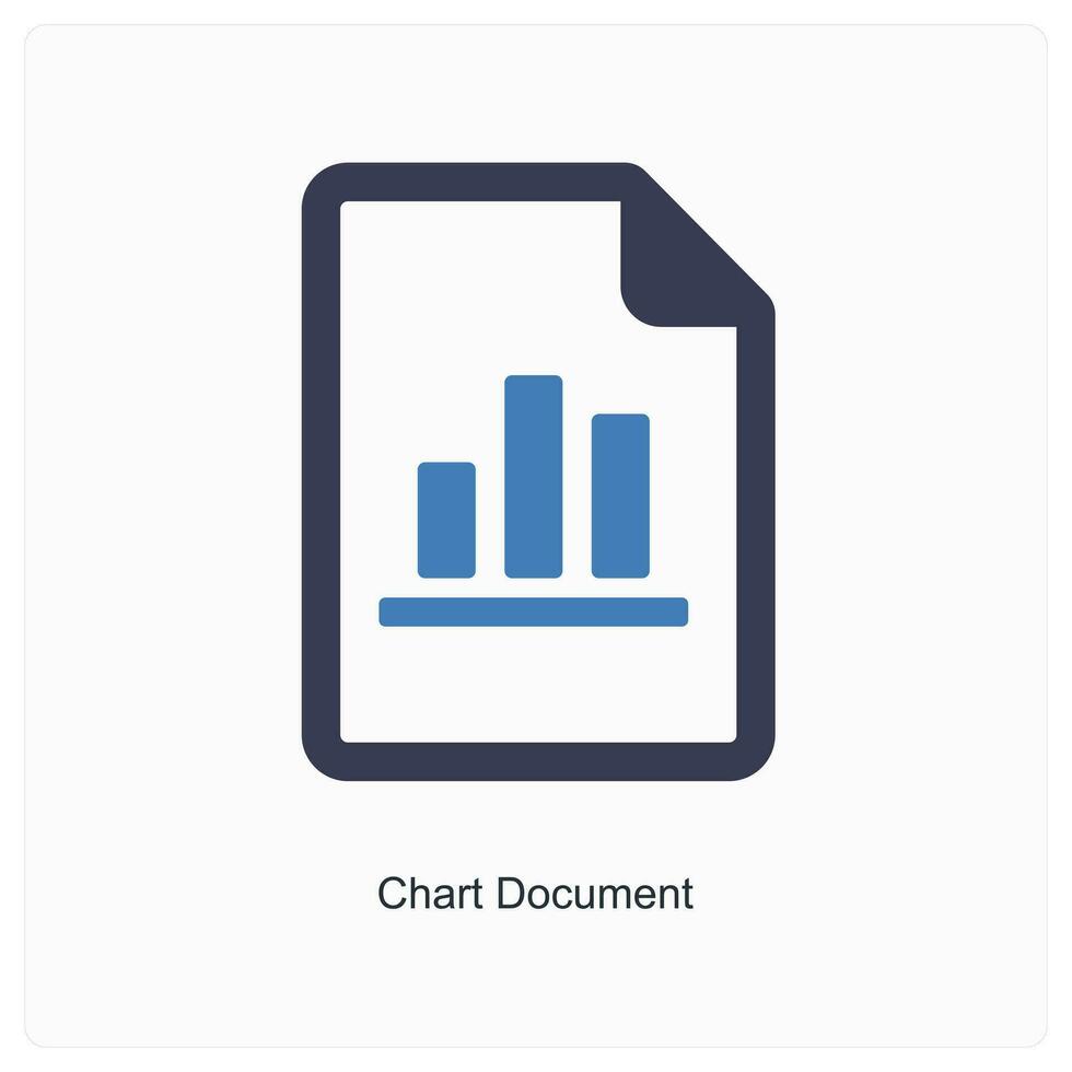 Chart Document and analytics icon concept vector