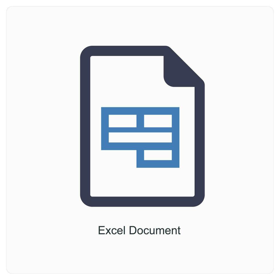 Excel Document and sheet icon concept vector