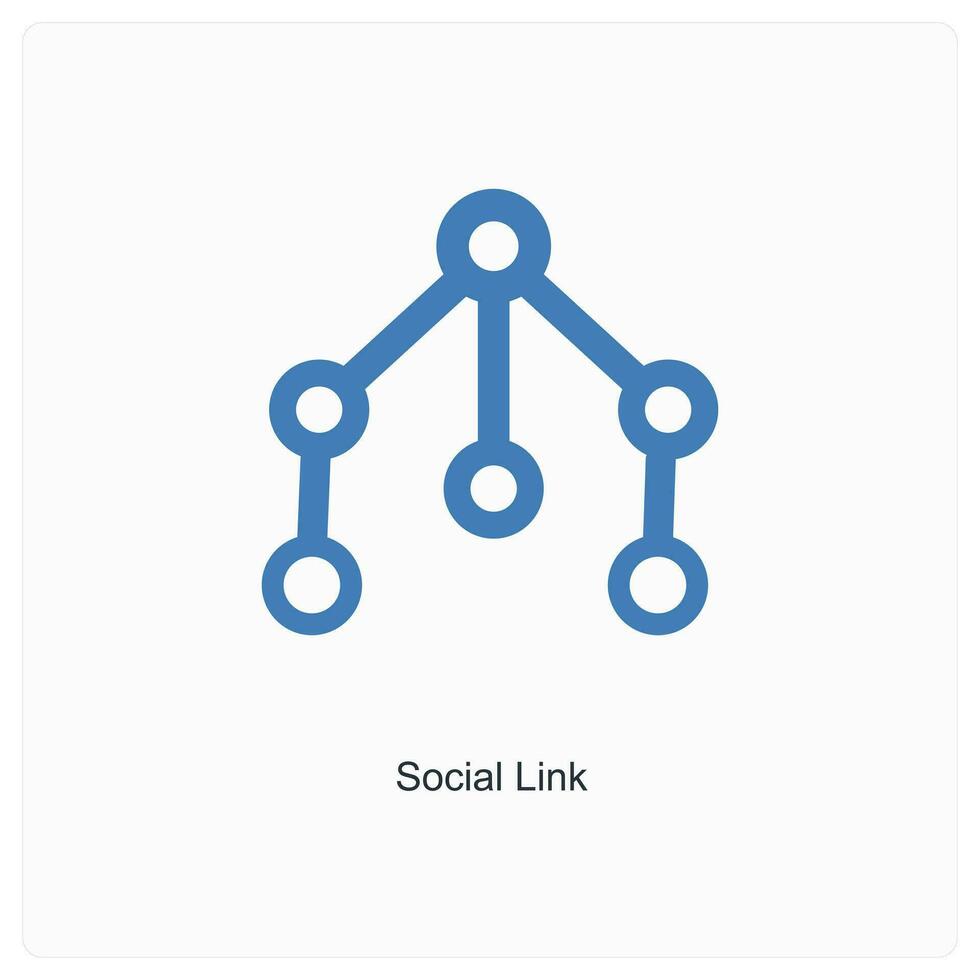 social link and connection icon concept vector
