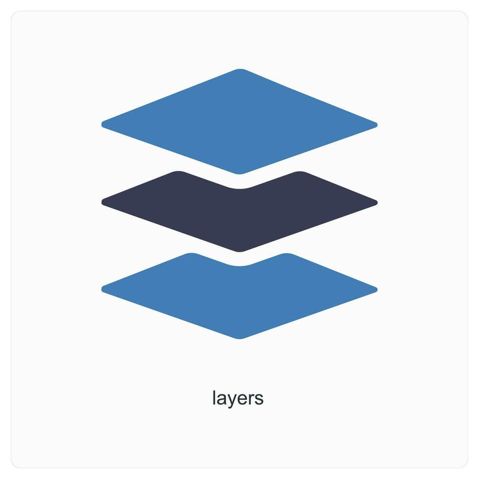 Layers and symbol icon concept vector