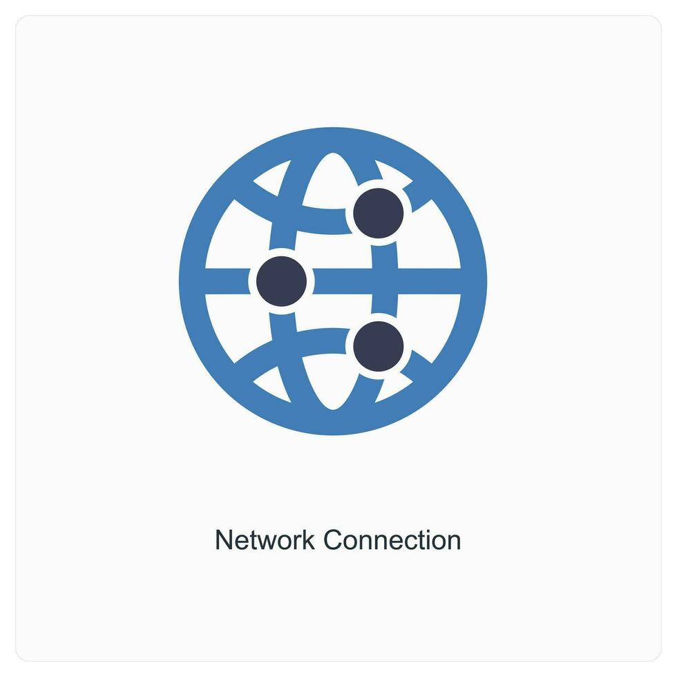 network link and connection icon concept vector