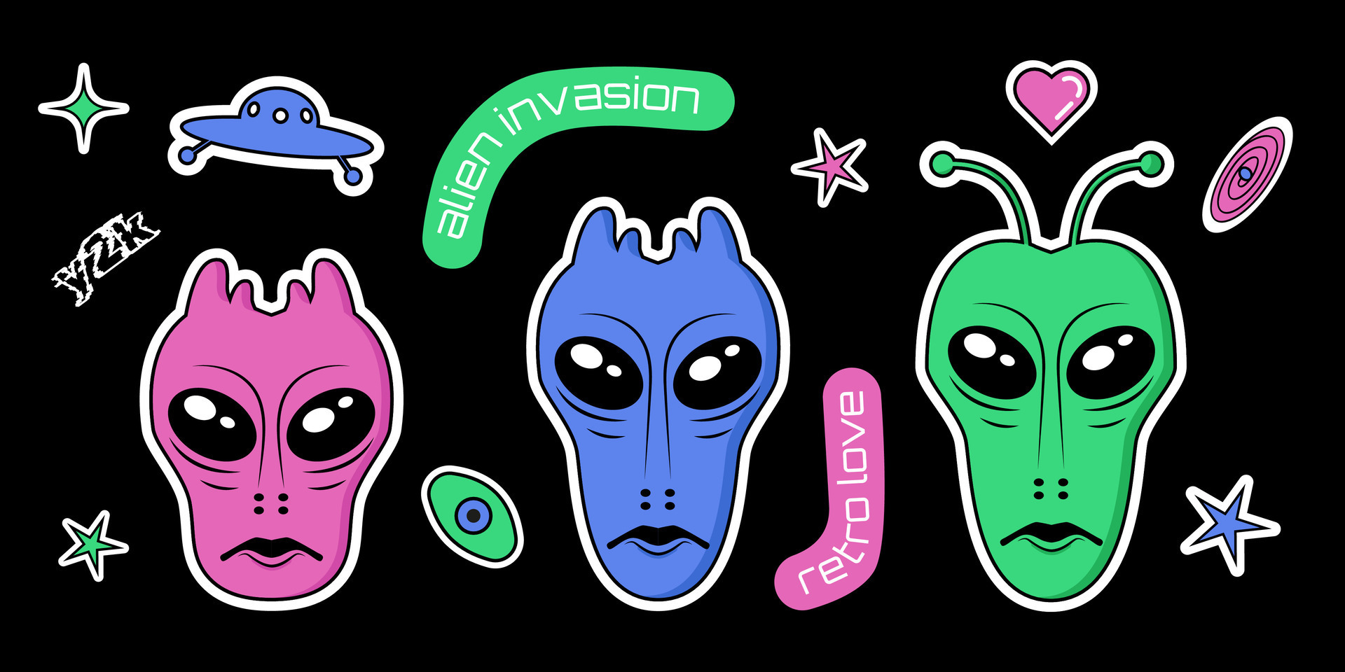 Cyber Y2K - Alien Shapes, Graphics