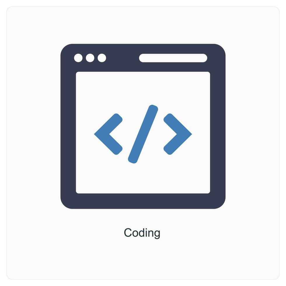 Coding and language icon concept vector