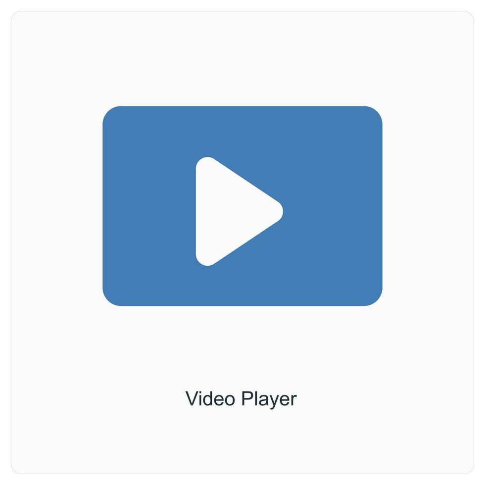 Video Player and music icon concept vector