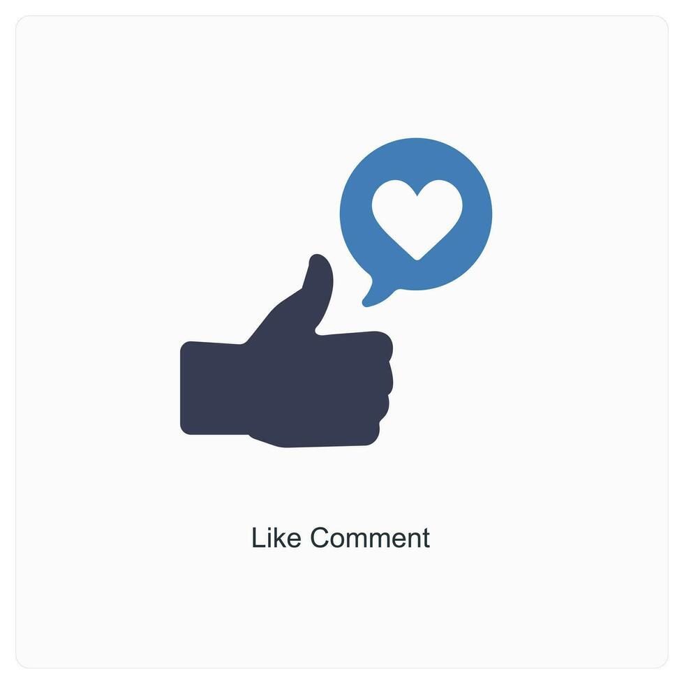 like comment and message icon concept vector