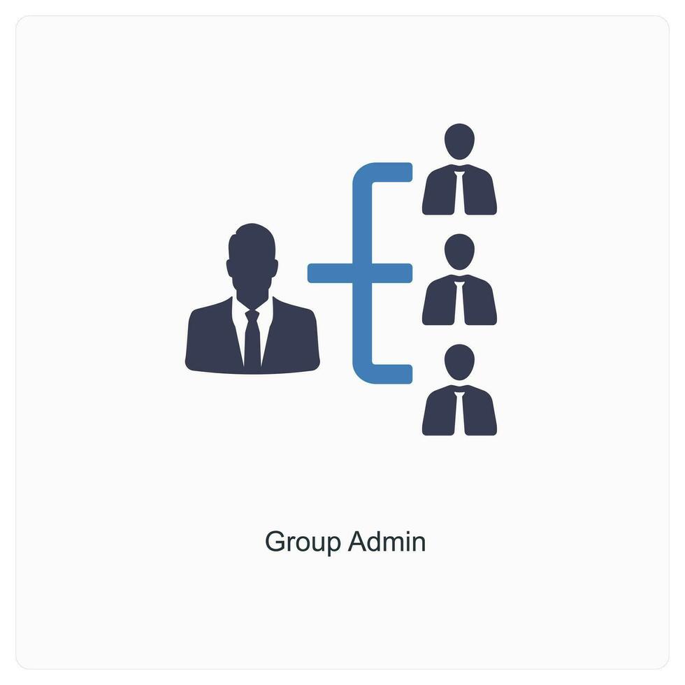 group admin and business icon concept vector