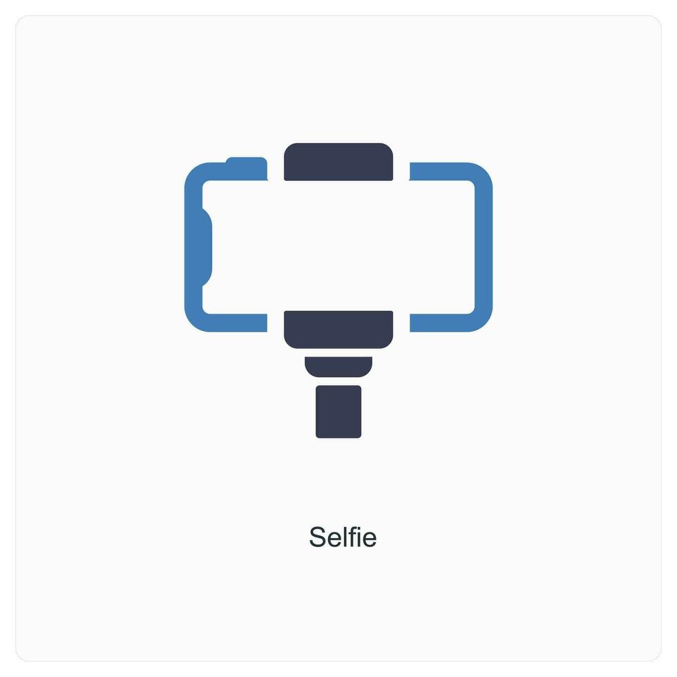 selfie and photo icon concept vector