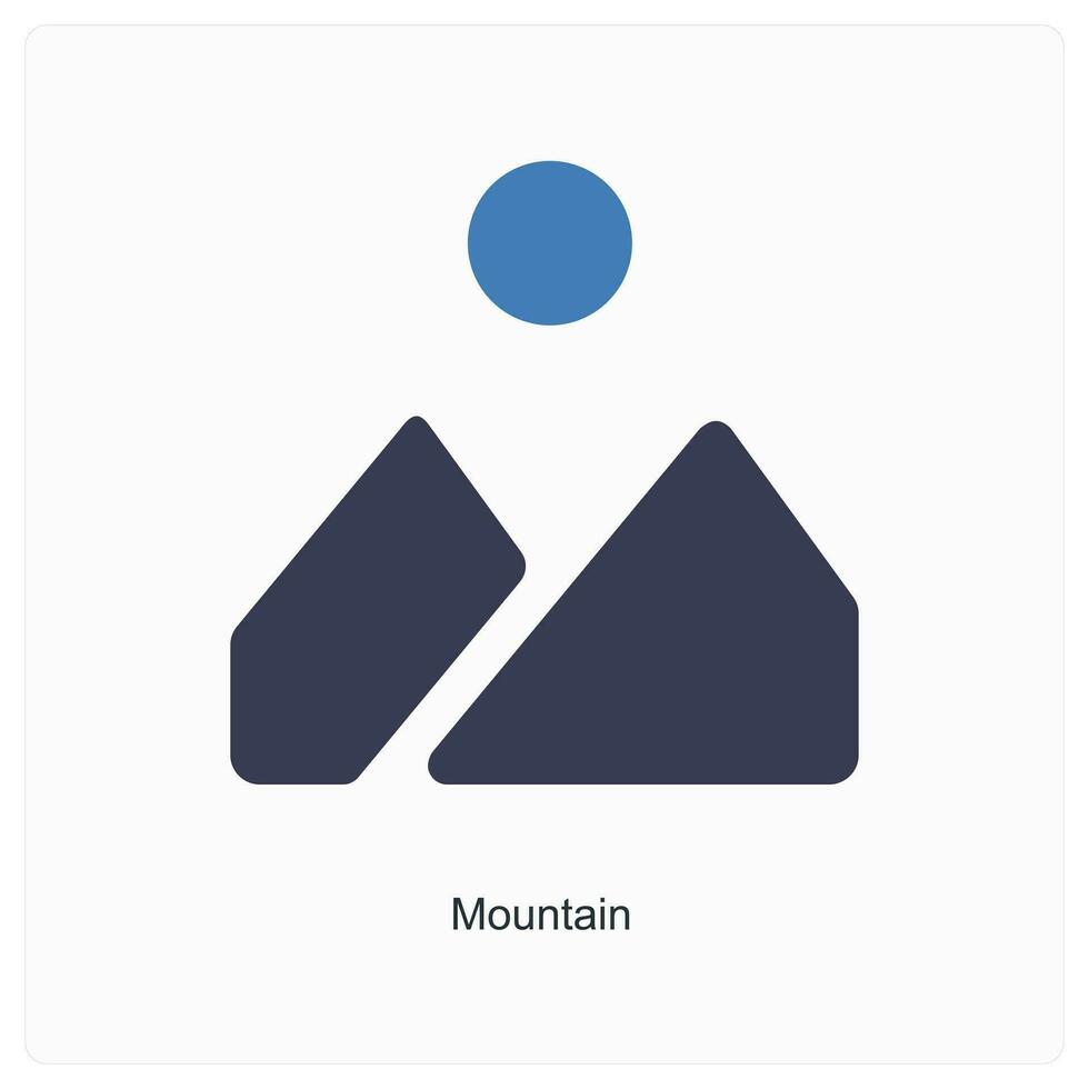 Mountain and graphic icon concept vector