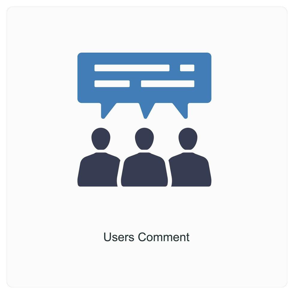 user comments and account icon concept vector