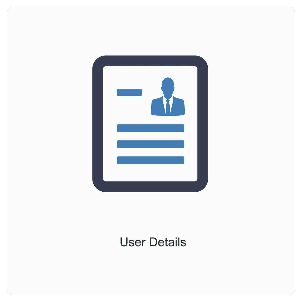 user details and access icon concept vector
