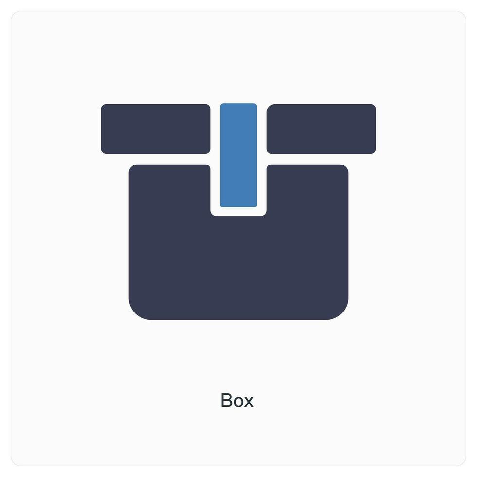 Box and parcel icon concept vector