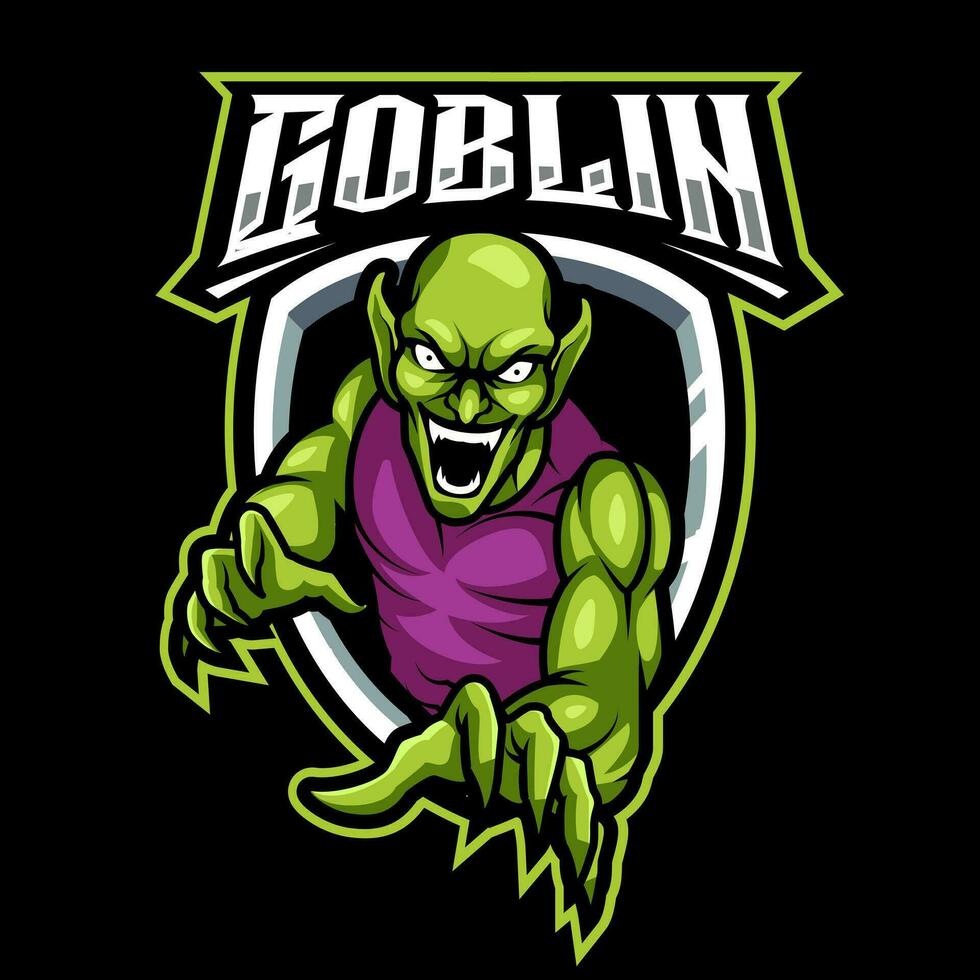 goblin mascot logo design vector with modern illustration concept