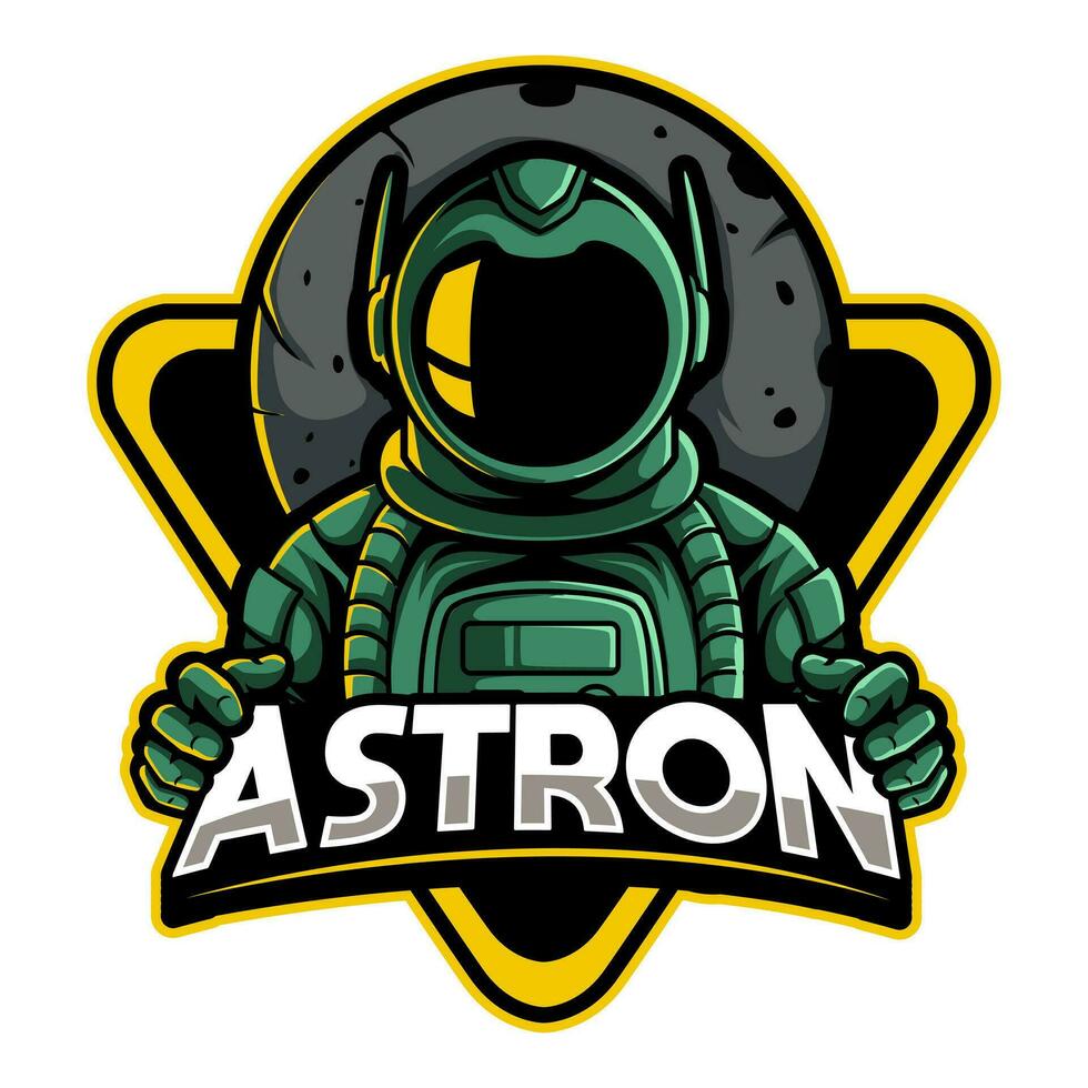 astronauta mascota logo diseño vector con moderno ilustración concepto