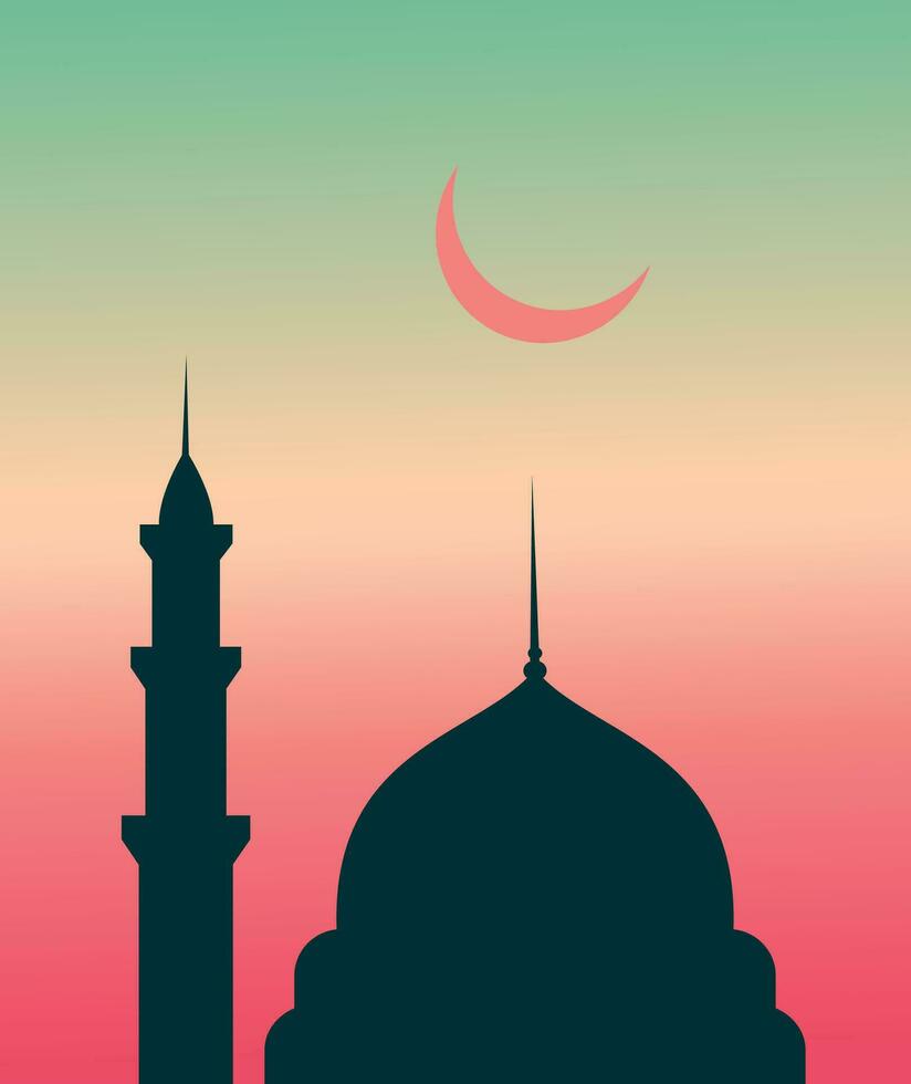 free vector masjid illustration