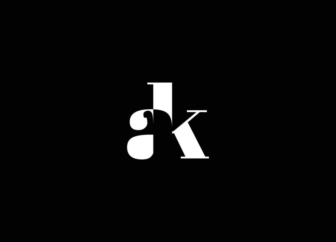 AK Letter Logo Design Template Vector. Letter AK logo design template elements. Modern letter AK logo design vector for business company