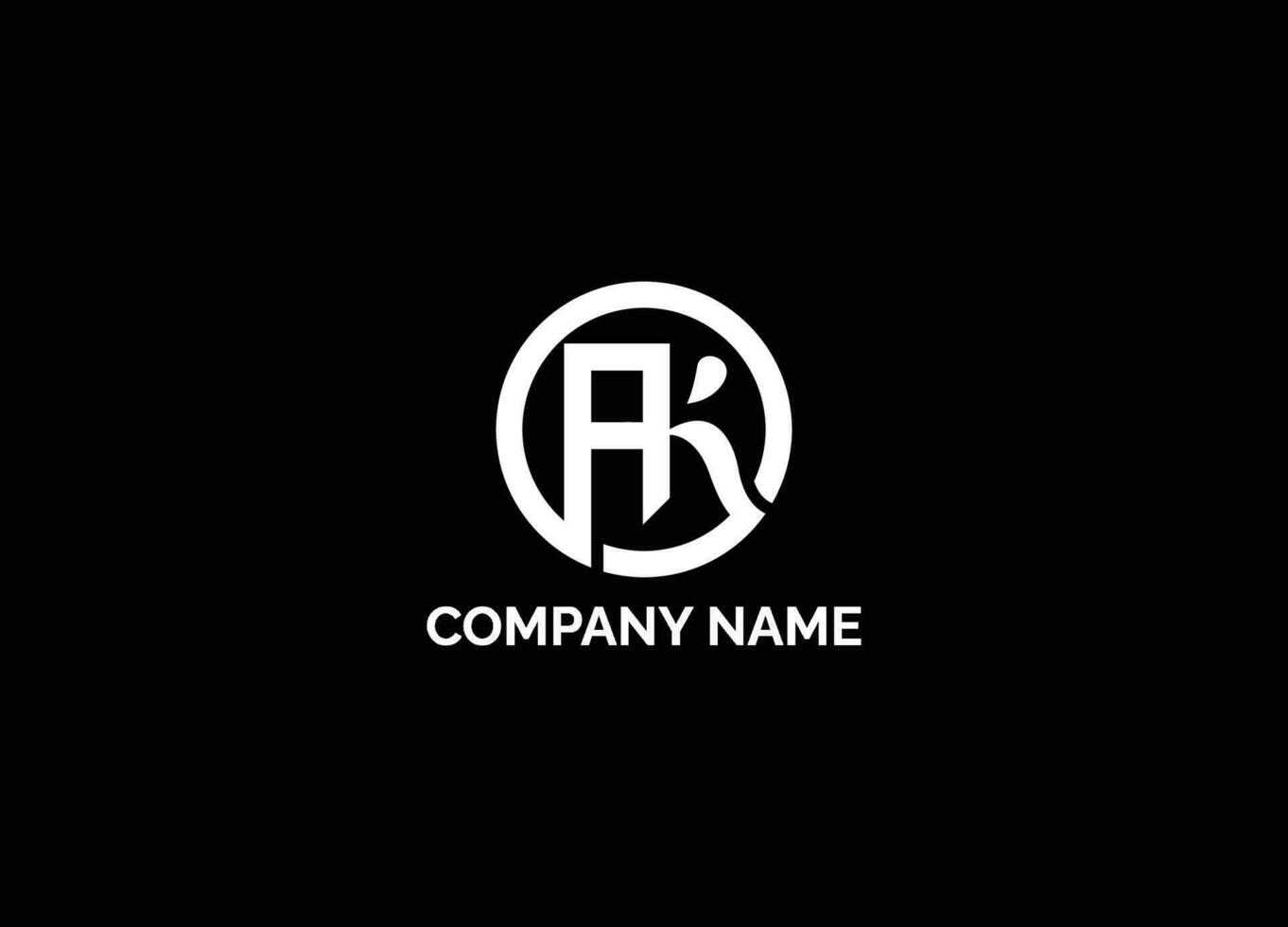 Ak letter logo design vector template. AK Alphabets Letters Logo Monogram. AK Circle Logo design