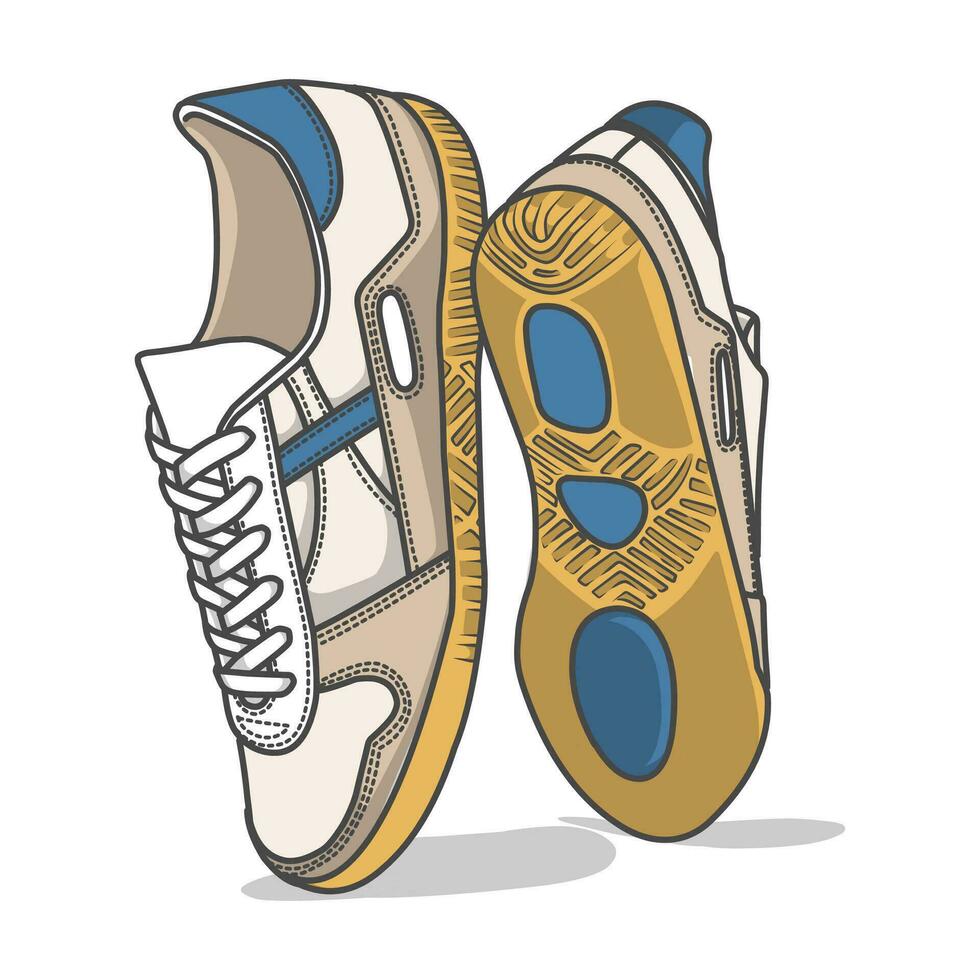 zapatillas diseño con lado ángulo. deporte Zapatos . vector