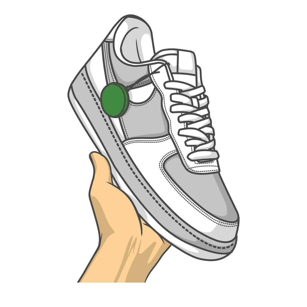 Sneakers Design with Side angle. Sport shoes . vector