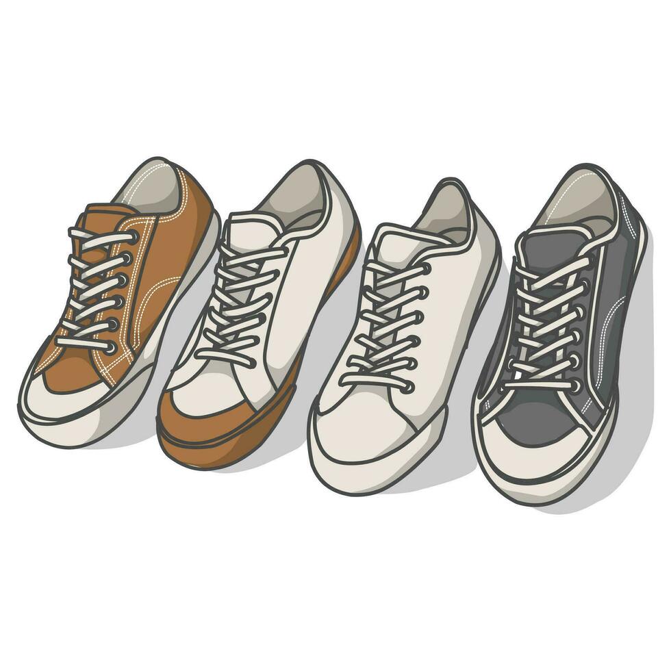 zapatillas diseño con lado ángulo. deporte Zapatos . vector