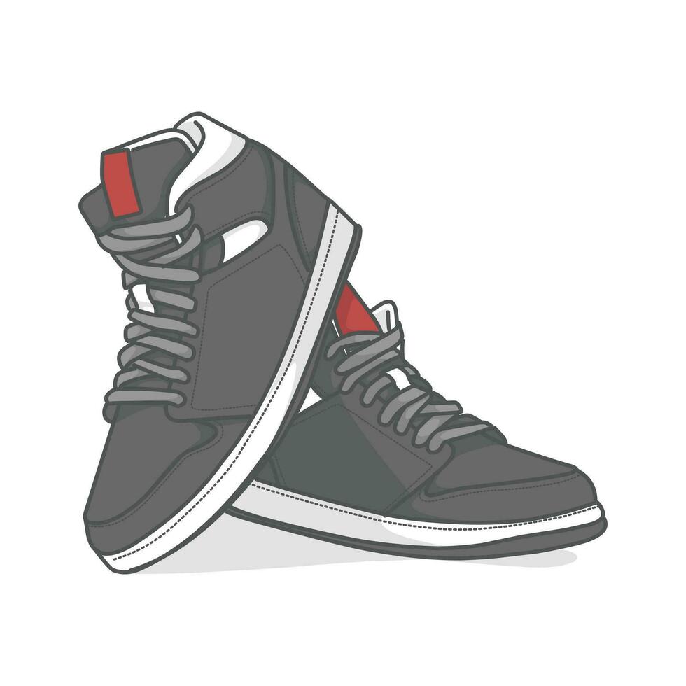 Sneakers Design with Side angle. Sport shoes . vector