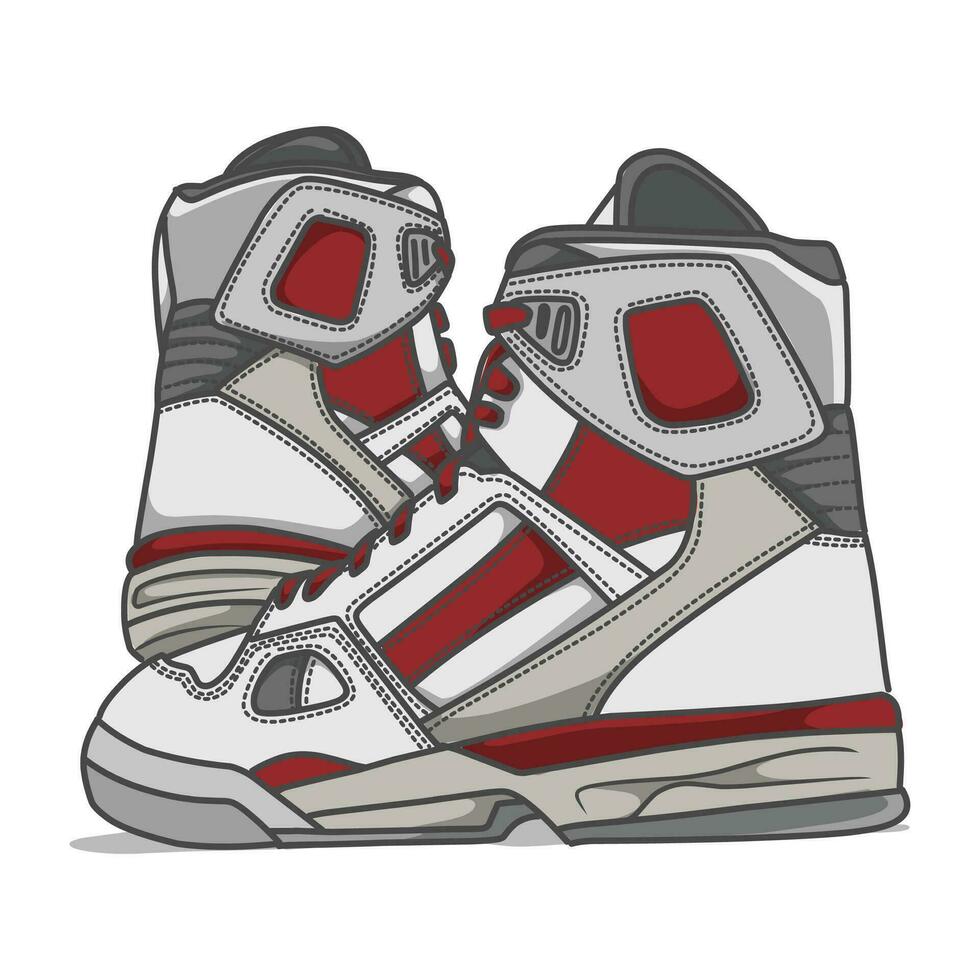 Sneakers Design with Side angle. Sport shoes . vector