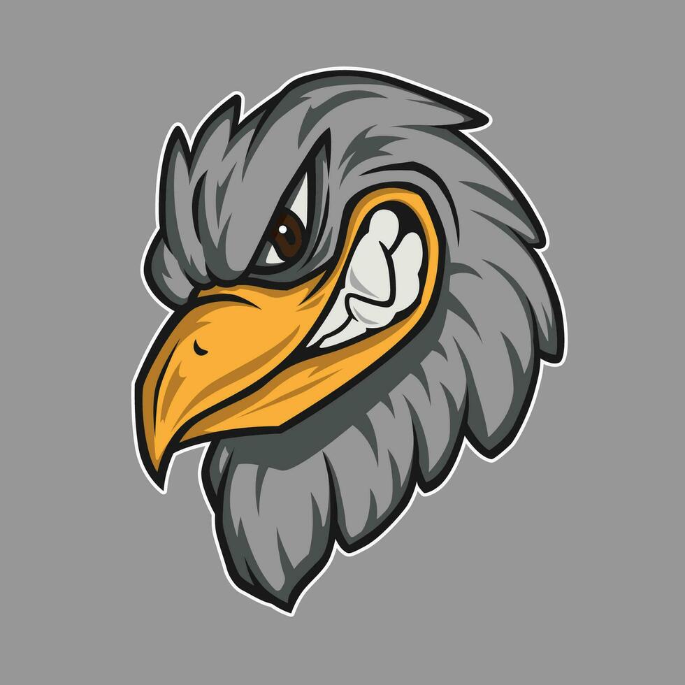 mascota cabeza de águila vector
