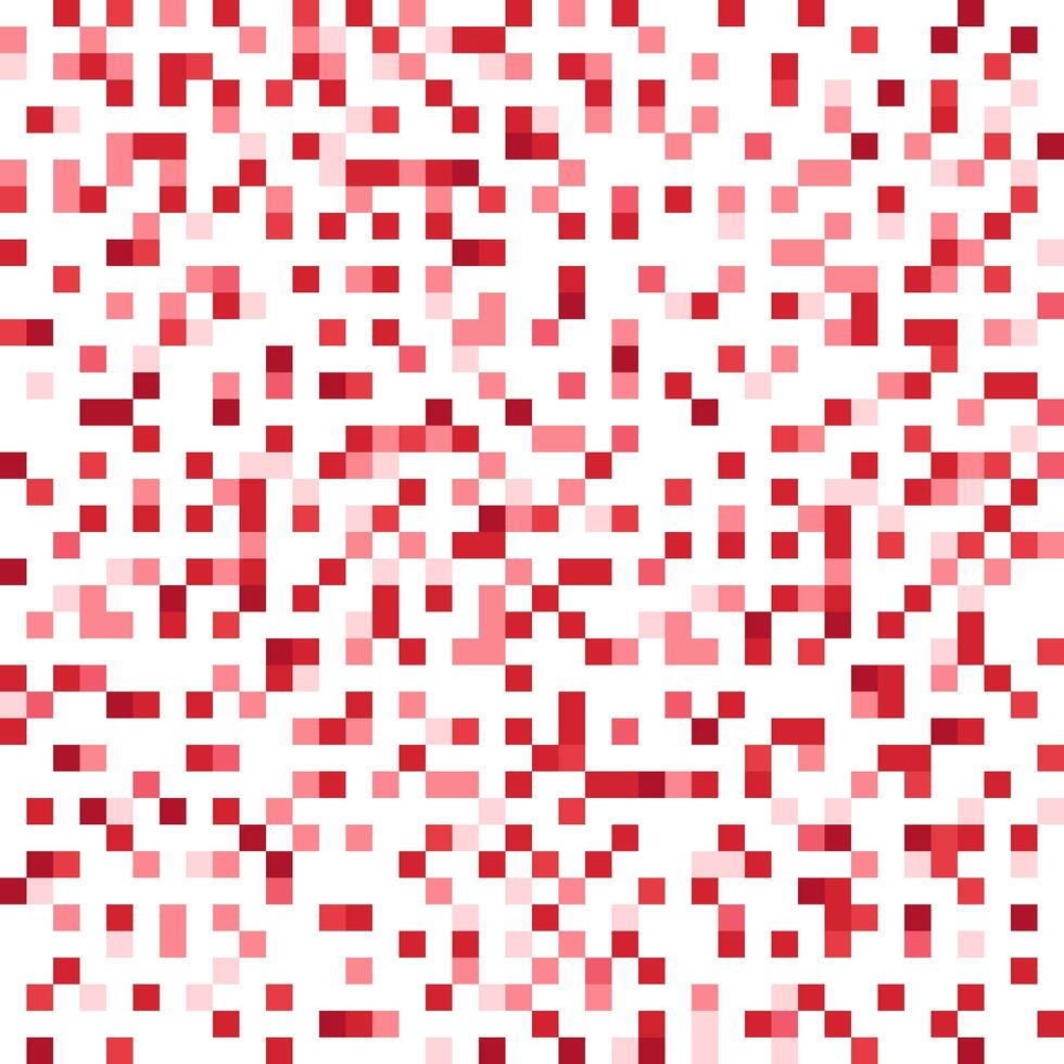 Red and white seamless pixel pattern vector