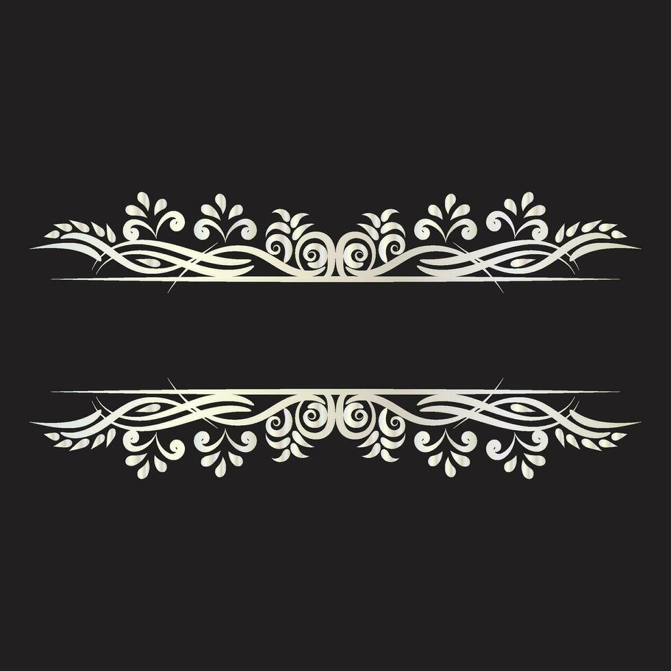 Ornament vintage luxury frame wedding invitation card text box title border islamic vector
