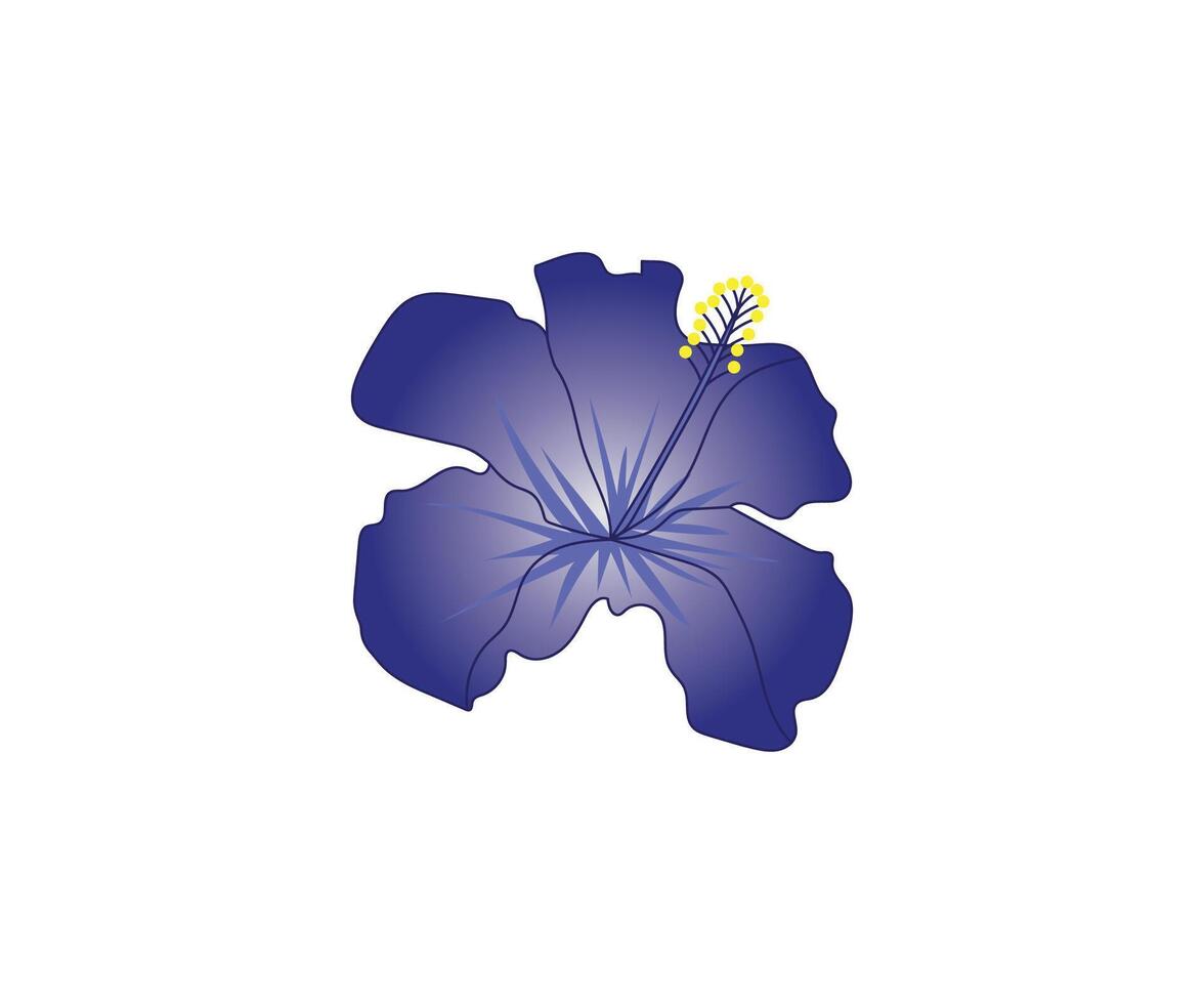 blue hawaiian flower clip art