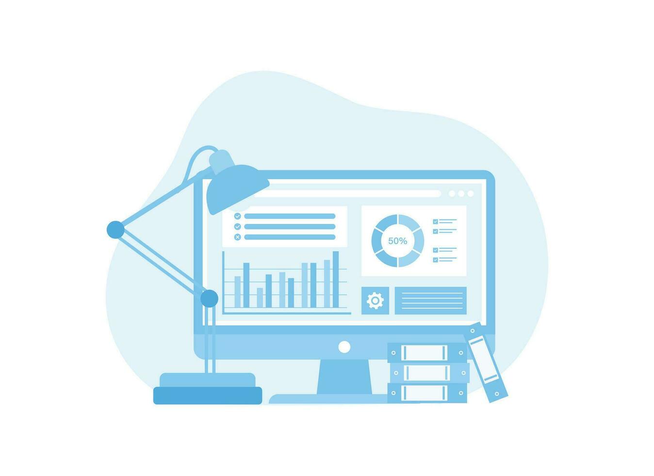 trading data concept flat illustration vector