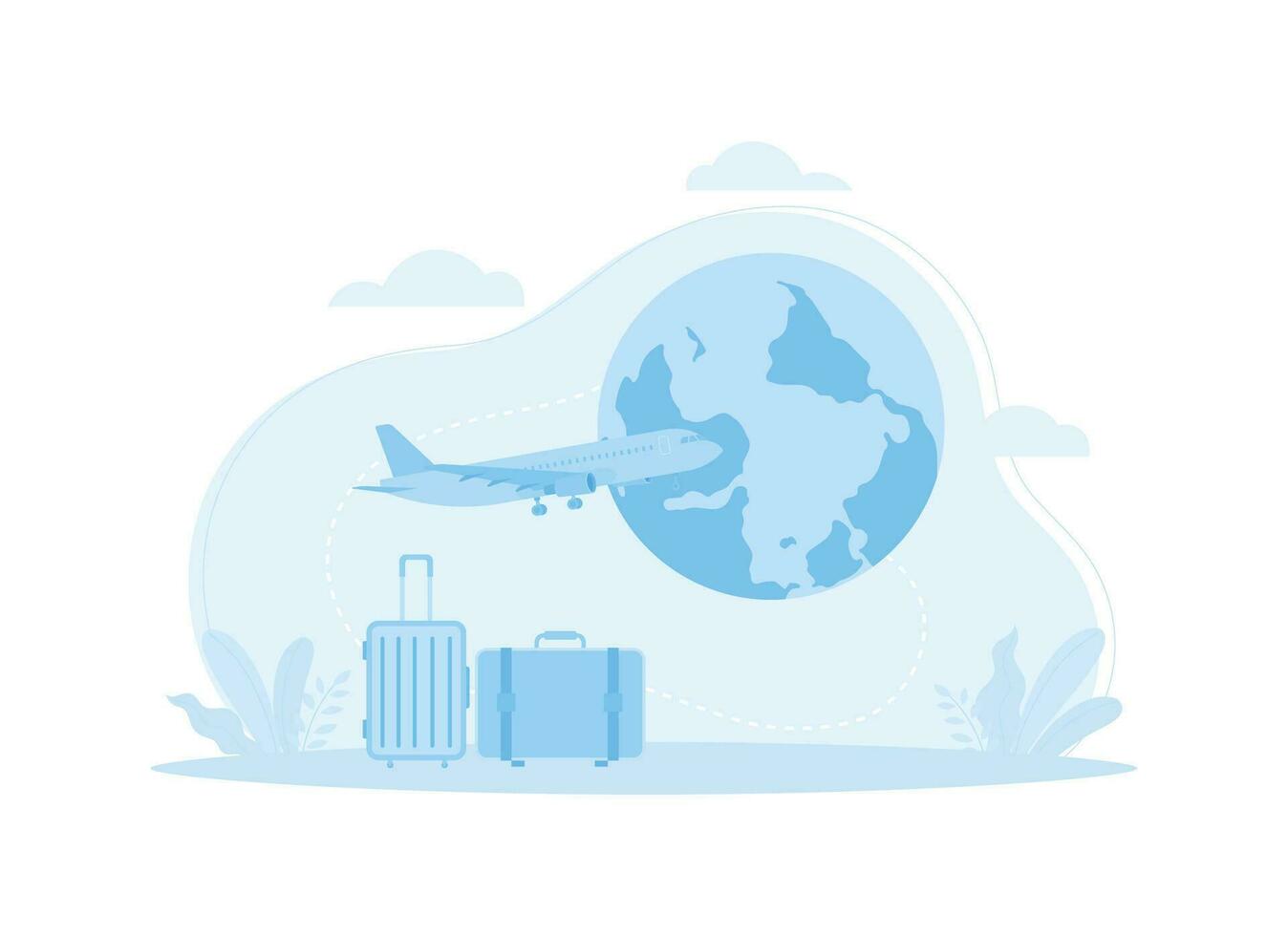 travel concept flat illustration vector