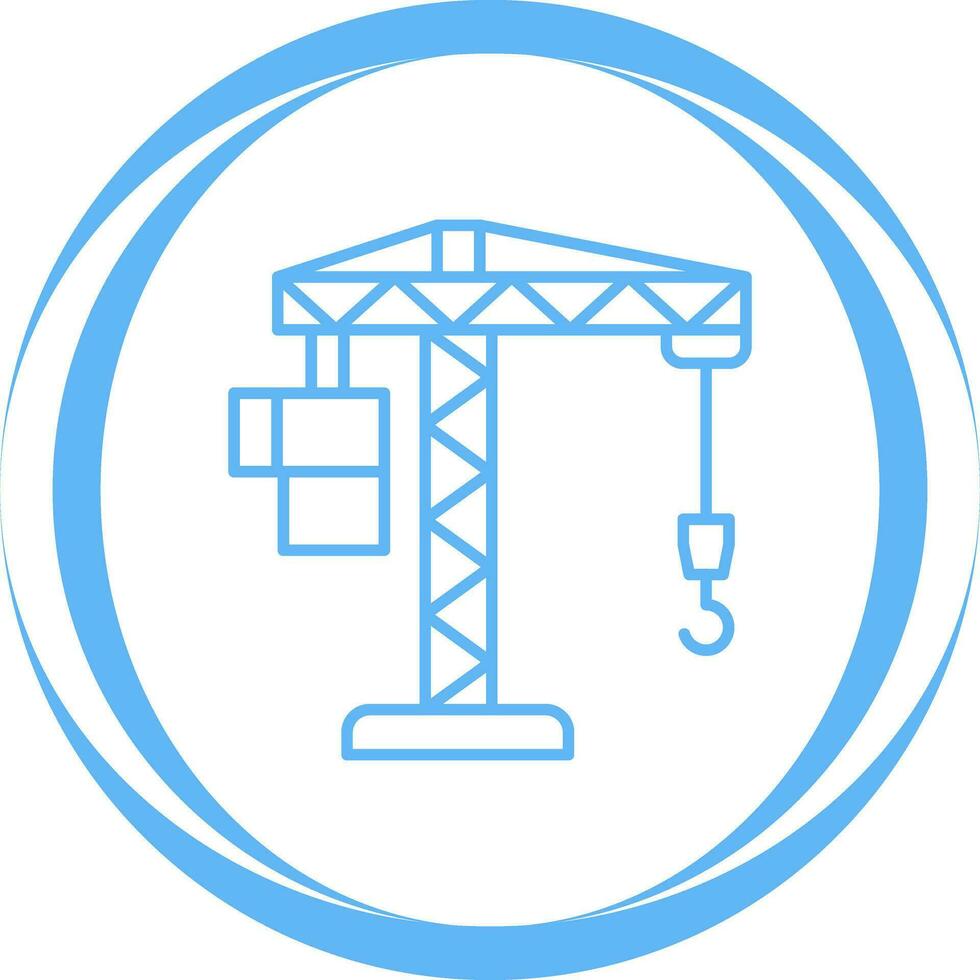 Crane Lifting Vector Icon