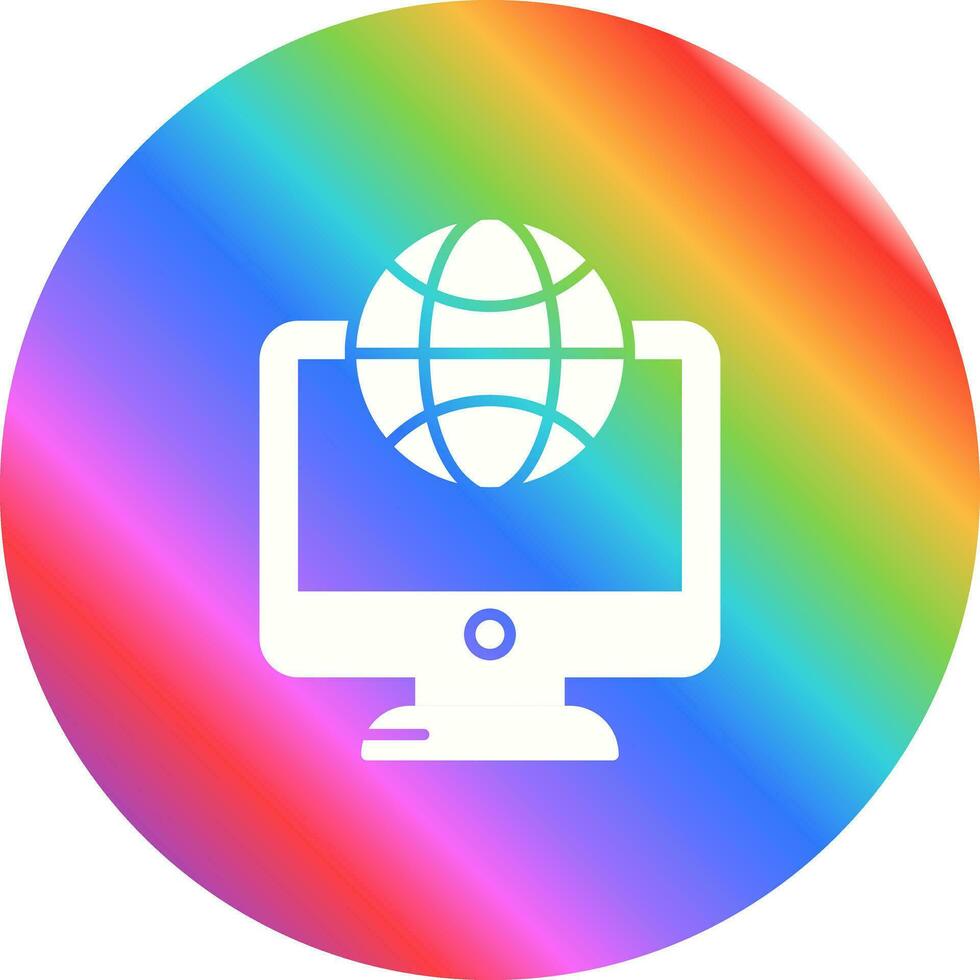 icono de vector de globo lcd