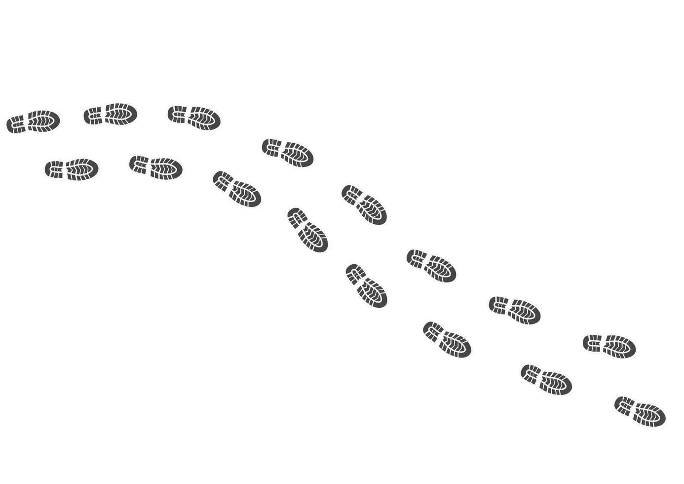 Footprint path illustration. vector