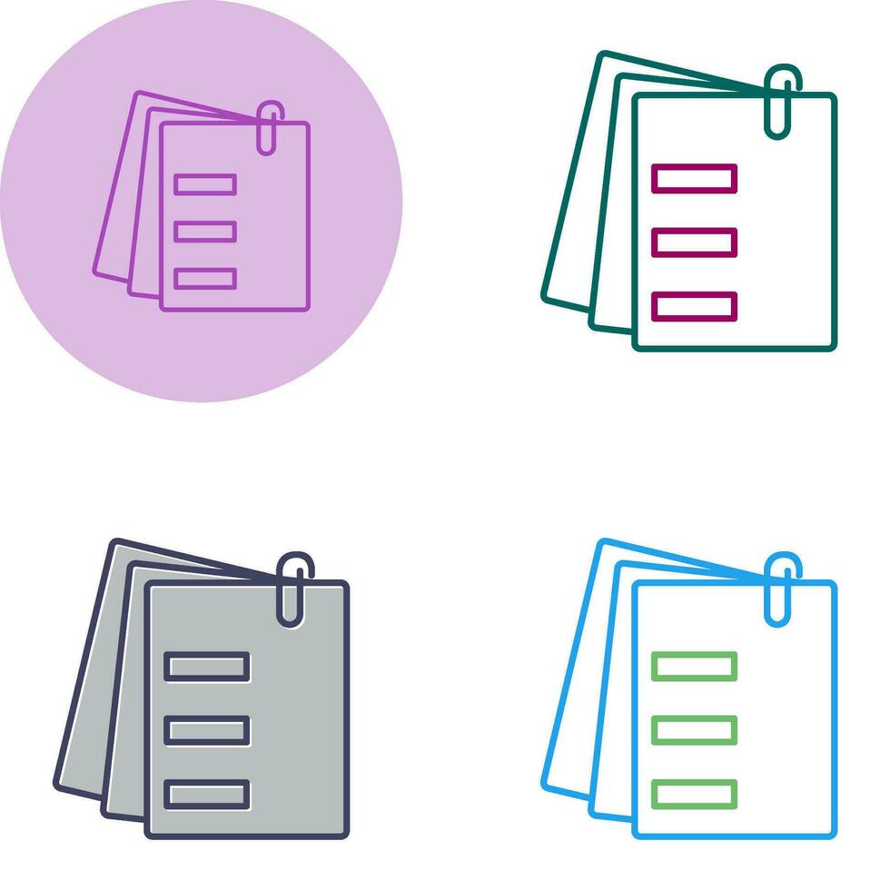 Attached Documents Vector Icon