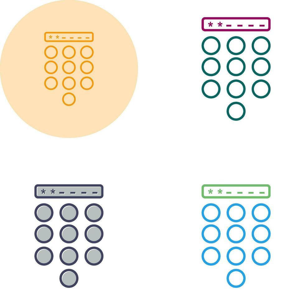 Passcode Lock Vector Icon