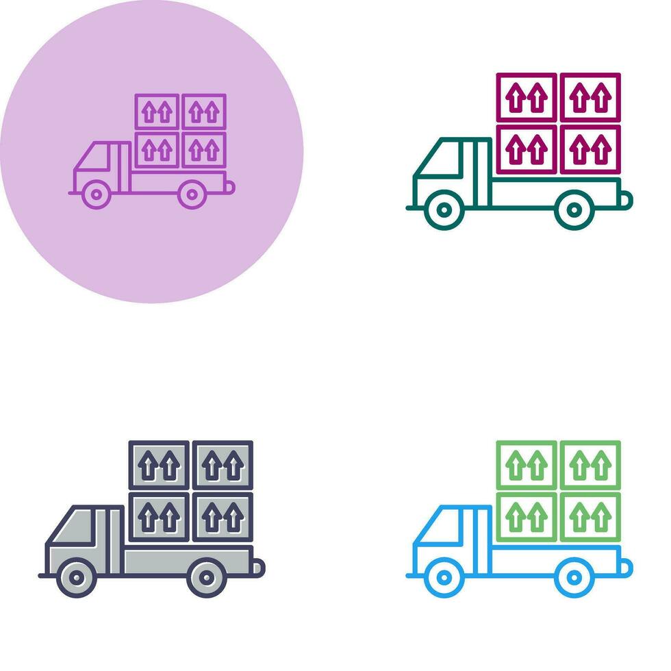 Loaded Truck Vector Icon